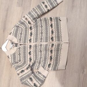 Northern reflections  Vintage Neutral Grandpa sweater